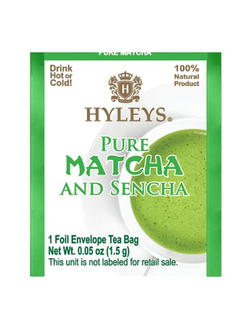 Hyleys Matcha Tea Bags - 25 Tea Bags (Japanese Pure Matcha Wellness Green Tea)