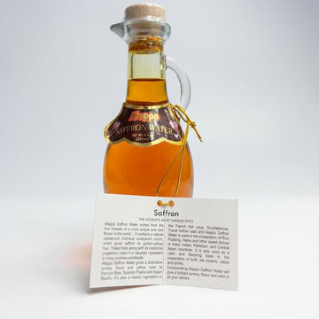Aleppo Saffron Water 8.4 oz - Premium Liquid Extract for Cooking