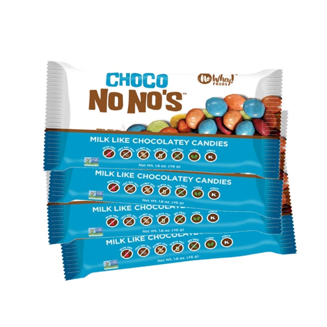 Vegan, Gluten Free, Nut Free | Choco NoNos (4 Pack) | Dairy Free, Soy Free, Sesame Free | Allergy Friendly Snacks | No Whey Foo