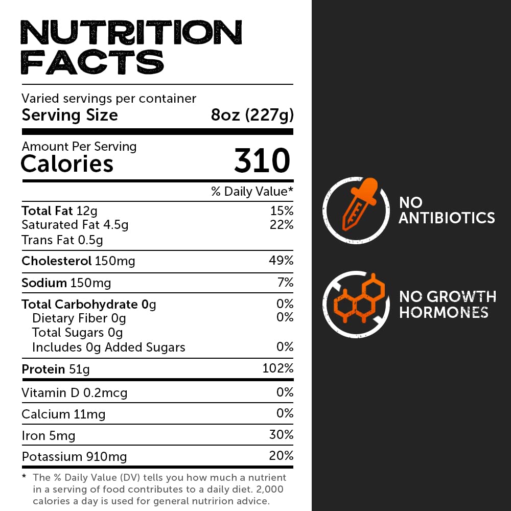 Grumpy Butcher 4 Steaks Gift Package: 2 Ribeyes (14 Oz Each) & 2 Top Sirloins (6 Oz Each) - Gourmet Steak Meat Gift Carne Asada