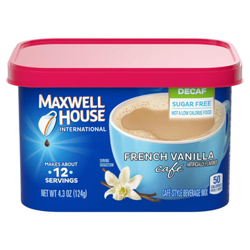 Maxwell House Sugar-Free Decaf Instant Coffee Variety Pack - French Vanilla & Suisse Mocha, 8.7 oz Total, Perfect for Coffee Lovers