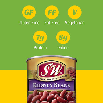 S&W - Dark Red Kidney Beans - 15.5 Oz. Can (Pack Of 12)