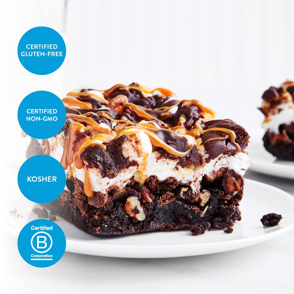 King Arthur Gluten Free Fudge Brownie Mix: Rich, Chocolatey Dessert for Celiac and Non-GMO Diets - Certified Kosher Baking Mix,