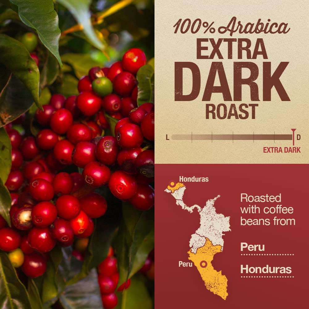 Mayorga Intense Dark Roast Coffee, 5 lb bag - Muy Macho Blend, the Worlds Strongest Organic Coffee - 100% Arabica Whole Coffee