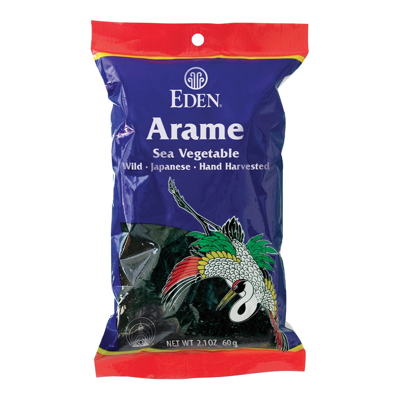 Eden Arame, Japanese Wild Sea Vegetable, Natural Seaweed, Hand Harvested, Chopped, Cooked, And Sun-Dried, Japan, 2.1 Oz