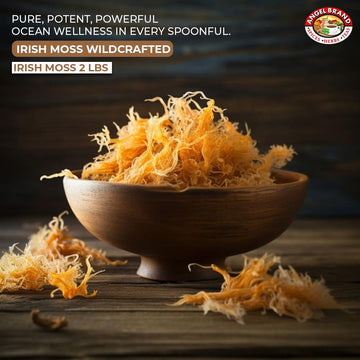Angel Brand Irish Sea Moss 2 Lbs Pouch - Nutrient-Rich Sea Vegetable Harvested From Clean Ocean Waters - Irish Sea Moss Raw - Id