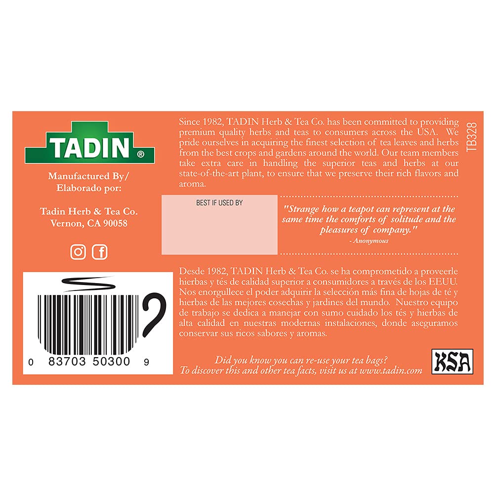 Tadin Shavegrass Herbal Tea, Caffeine Free, 24 Tea Bags, Pack of 3, 0.84 oz