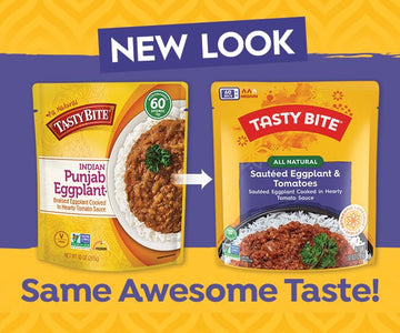 Tasty Bite Punjab Eggplant, 10 Ounce Pack of 6, Vegan Microwavable Entree, Sweet & Spicy, Ready to Eat