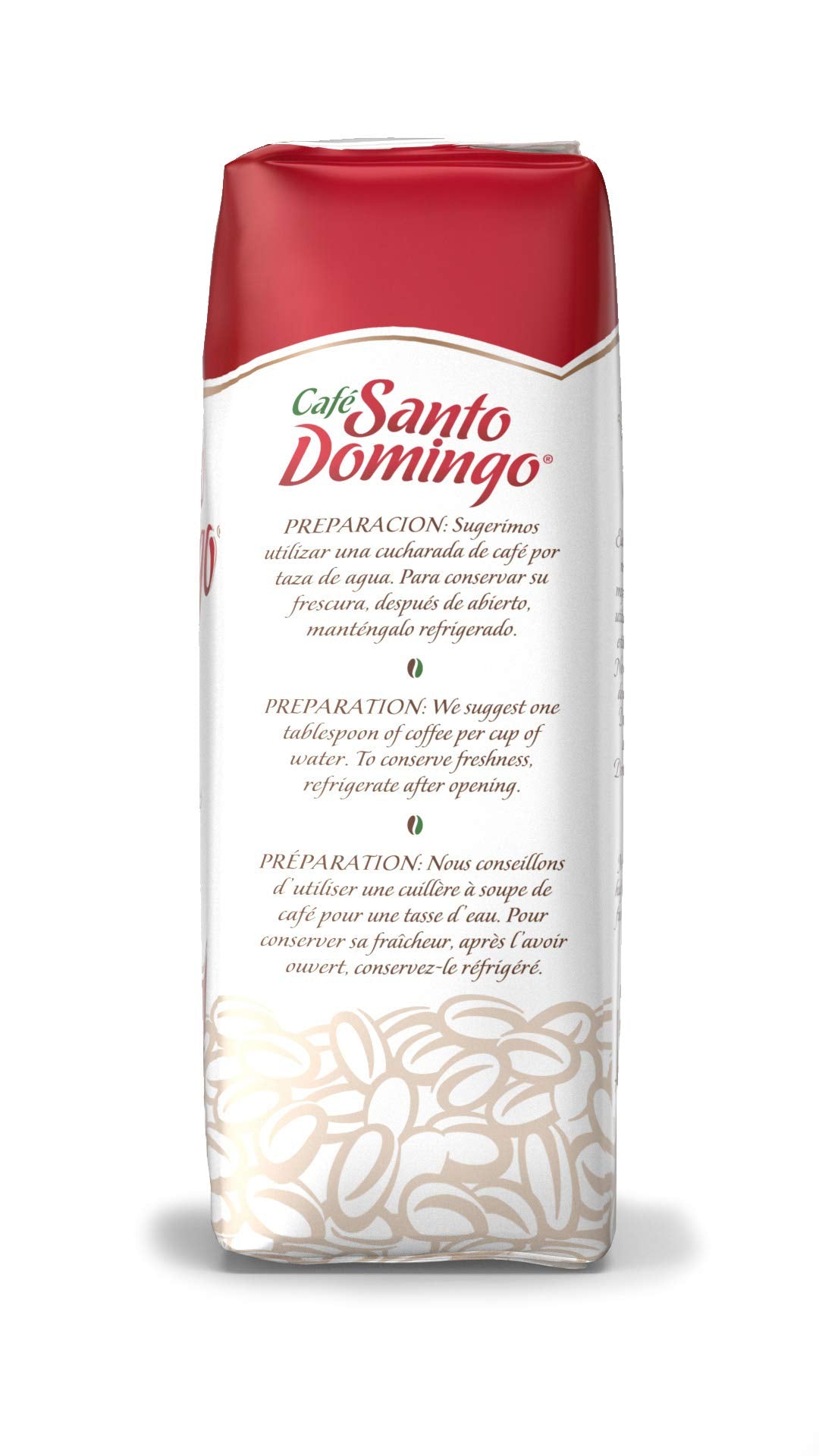 Café Santo Domingo Ground Coffee, 16 oz Bag, Dominican Republic, Pack of 3