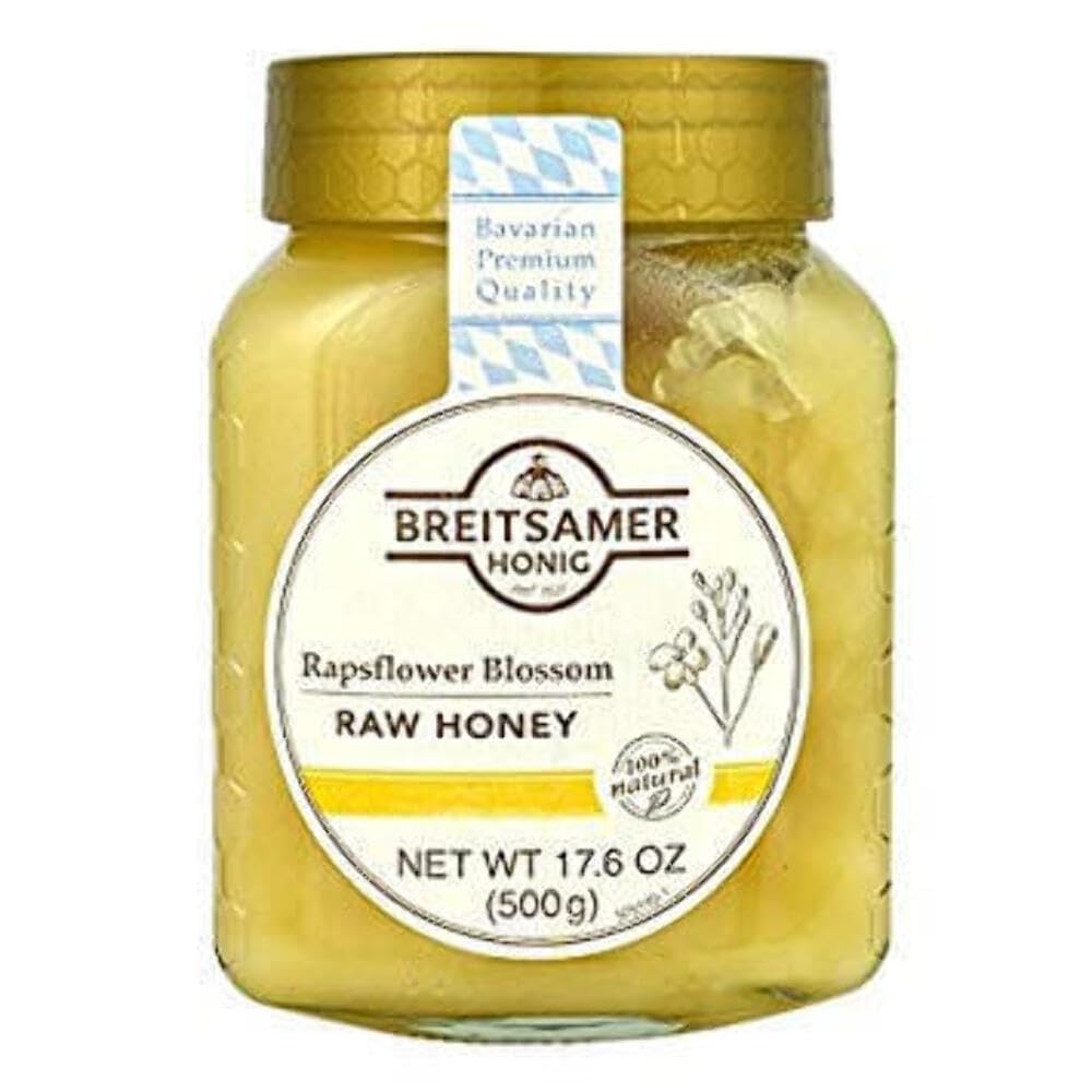 Breitsamer Creamy Rapsflower Blossom Honey Jar, 17.6 oz, Plastic, 1.1 lb, Model 01079581