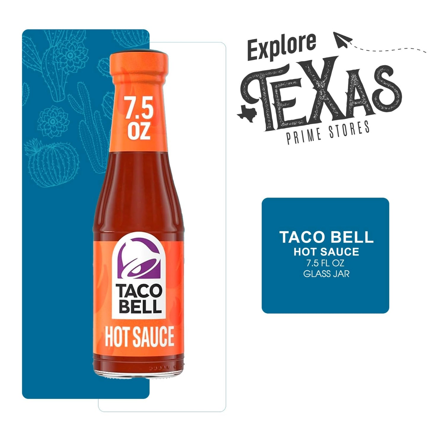 Taco Bell - Lavinia Essential Bundle: 4-Pack of Hot Sauce, 7.5 oz Glass Bottle + 1 Utility Prop.