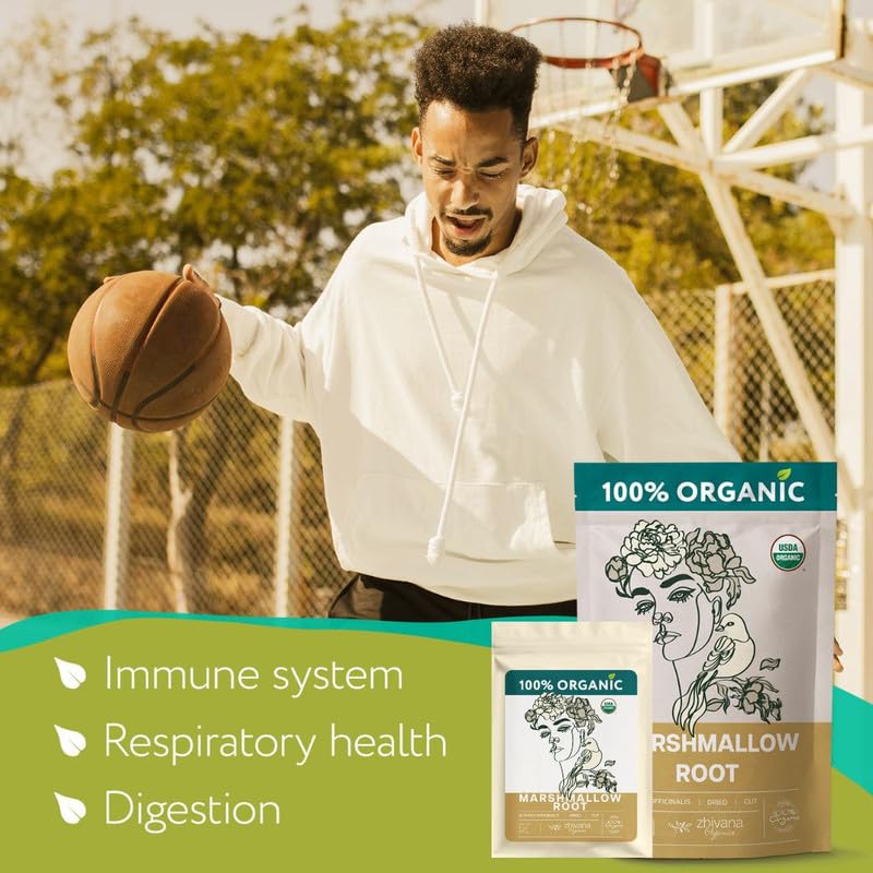 Marshmallow Root Tea (Althea Officinalis) - Organic Marshmallow Root Herb - Throat Tea - Immune System, Digestion, Respiratory H