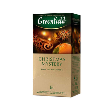 Greenfield Christmas Mystery Black Tea Fruit & Herbal Collection 25 Teabags The Execptional Freshness Of Tea Is Guranteed By The