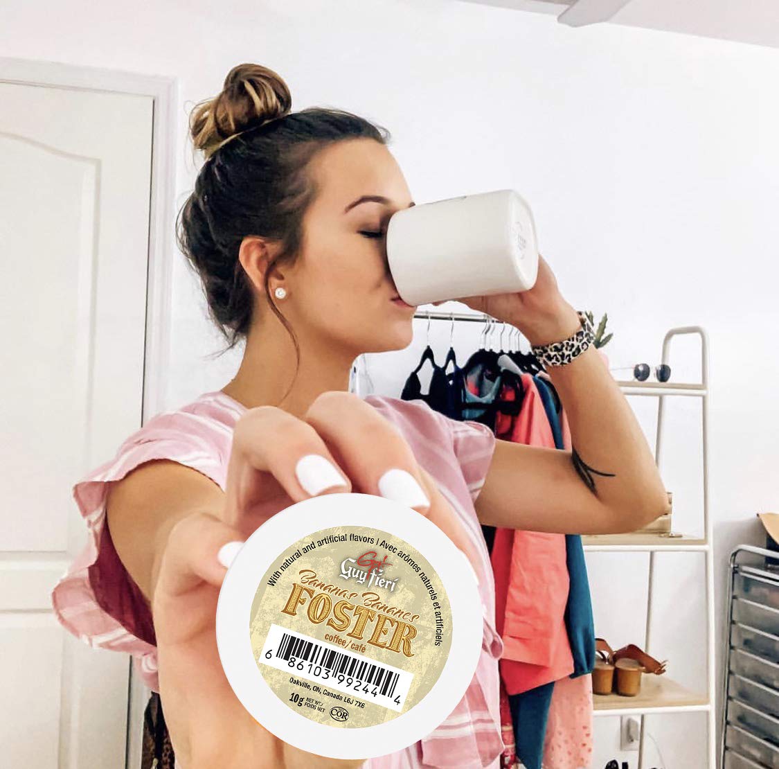 Guy Fieri Flavortown Coffee Pods, Bananas Foster Flavored Coffee, Medium Roast Coffee For Keurig K Cups Machines, Single Serve C