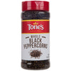 Tone's Whole Black Peppercorns, 9 Ounce Bottle (Pack of 6)