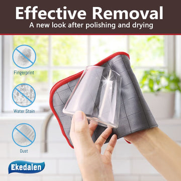 Lint Free Carbon Microfiber Cleaning Cloth Glass Window Polishing Streak Free Miracle Easy Clean Rag Reusable For Mirror Kitchen