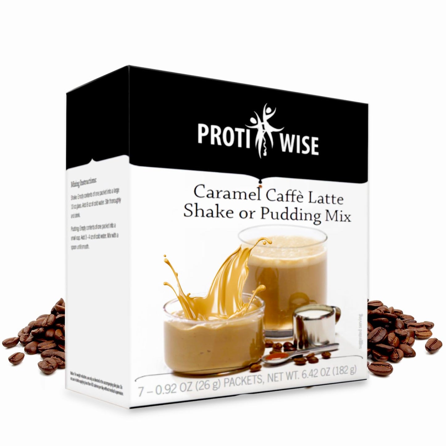 ProtiWise High Protein Shake & Pudding Mix | 15g Protein, Low Fat, Low Calorie, Low Sugar | Gluten Free KETO Diet | Meal Replace