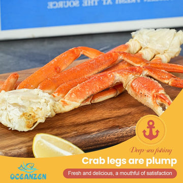 Oceanzen: Premium Alaskan Largest Size Snow Crab Legs(Approximately 10-12 Oz Per Cluster) (10Lbs) - Overnight Shipping Monday To