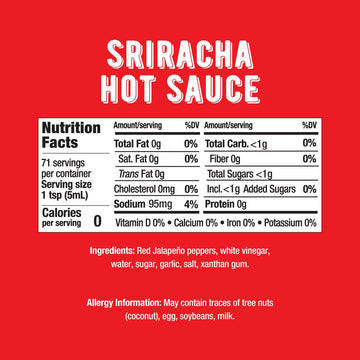 Melindas Sriracha Hot Sauce - Classic Gourmet Sriracha Sauce Made with Fermented Red Jalapeos & Garlic - Keto Vegan Non-GMO and Gluten Free Hot Sauce - 16oz 1 Pack