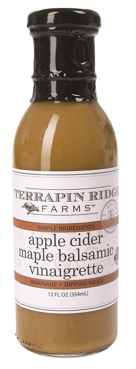 Terrapin Ridge Farms Apple Cider Maple Balsamic Vinaigrette, Gourmet Salad Dressing, 12 Fl Oz Bottle