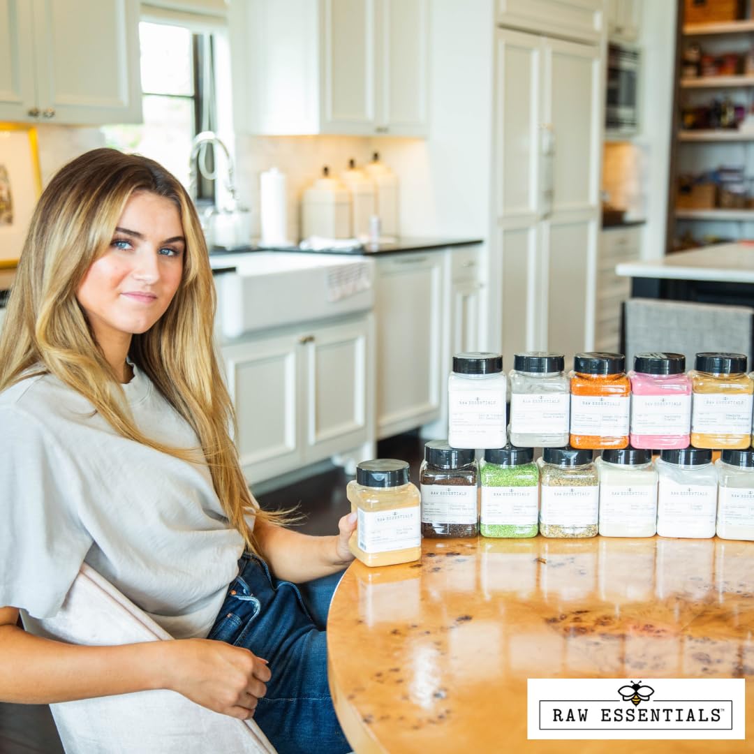 Raw Essentials Wasabi Sesame Seeds - Bold, Nutty Flavor With A Spicy Kick For Sushi, Stir-Fries, Salads, And More -Non-Gmo, Vega