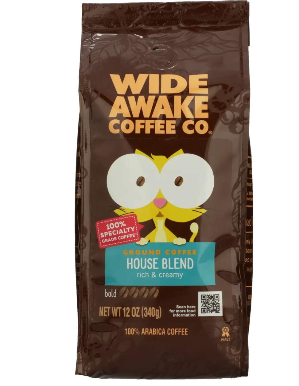 Wide Awake Coffee House Blend Ground Coffee, 12 Ounce