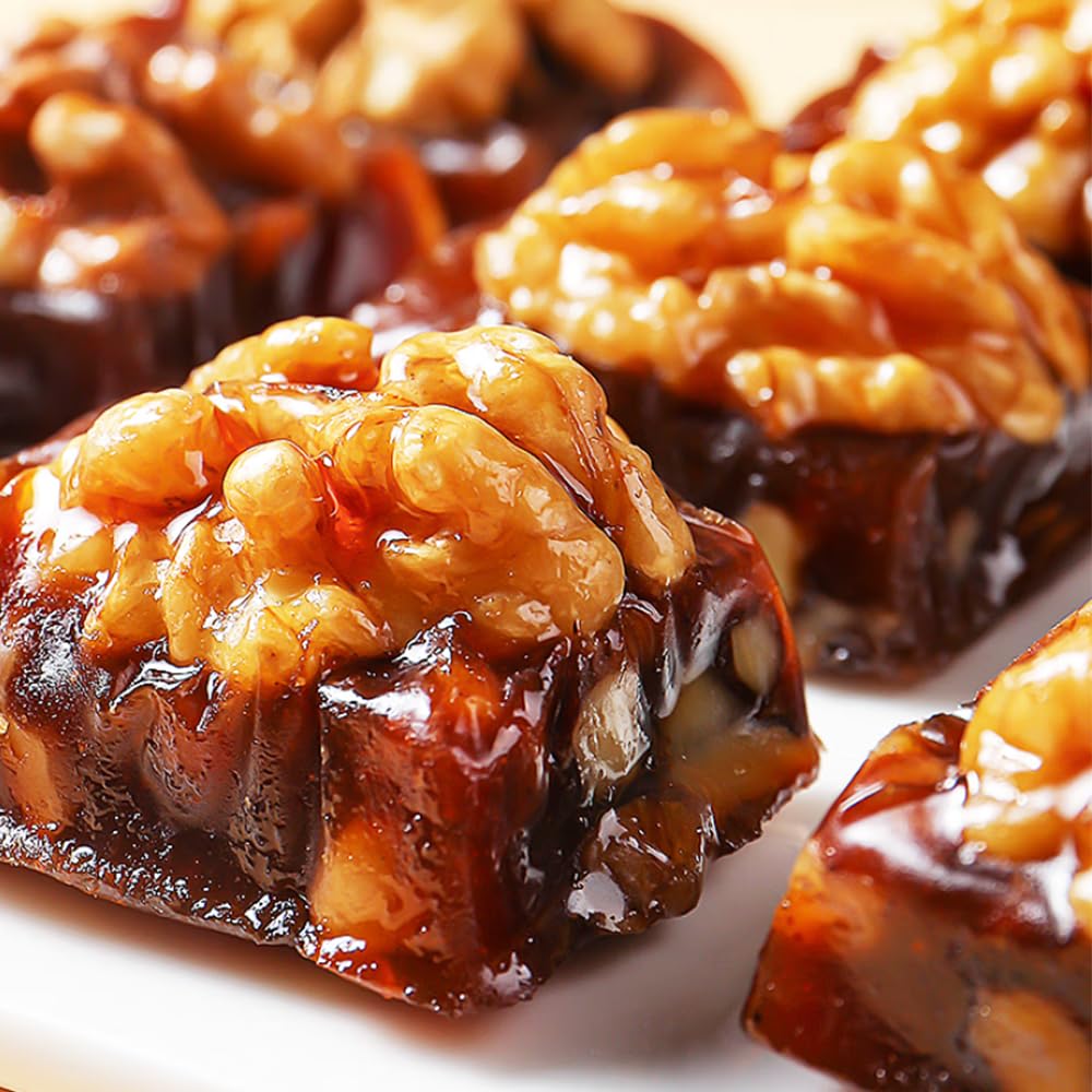 SIJIYUNLI Walnut and Hawthorn Cake, Soft, Glutinous Snack, 250g/8.81oz