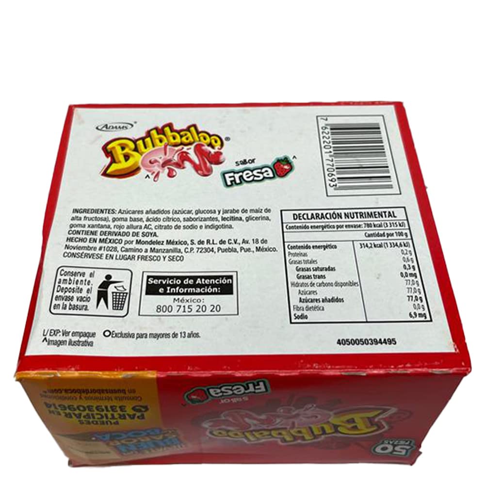 Bubbaloo Bubble Gum Strawberry By Bubbaloo