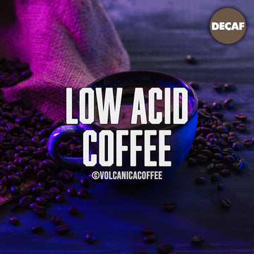 Low Acid Decaf Coffee, Blend Of Natural Low Acidic Decaf Coffee, Whole Bean, Medium Roast, Fresh Roasted, 16-Ounces