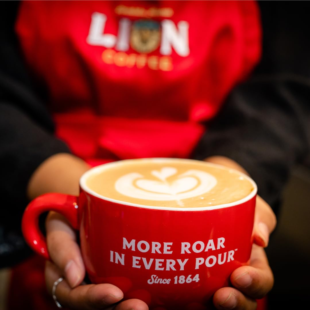 Lion Coffee Vanilla Macadamia Flavored Ground Coffee, Light Roast, Hawaiian Inspired Taste - 24 Ounce Bag