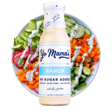 Keto Ranch Salad Dressing And Dip By Yo Mama'S Foods - Pack Of (1) - Low Carb, Low Sodium, And Gluten-Free