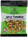 Eden Organic Spicy Pumpkin Seeds, Dry Roasted, Pocket Snacks, 1 Ounce (Pack of 12)