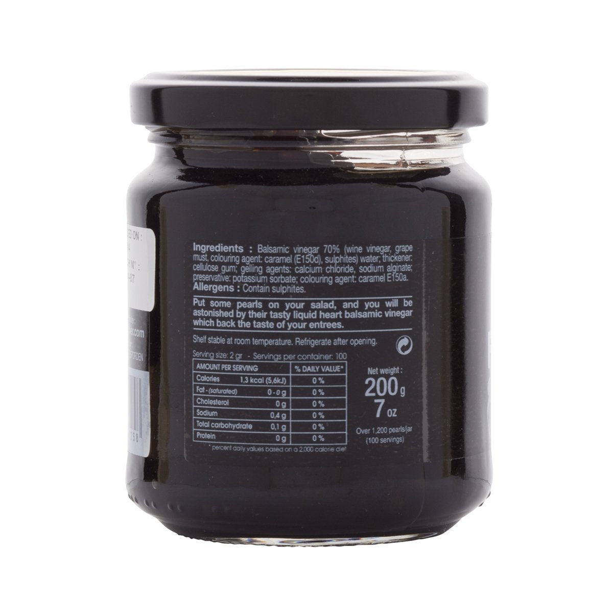 Christine Le Tennier Balsamic Vinegar Flavor Pearls, 7Oz Jar