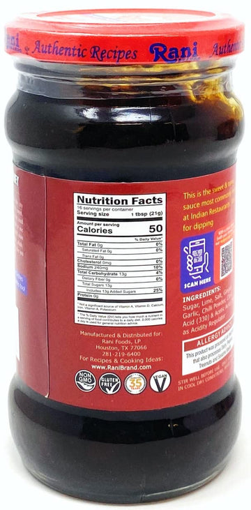 Rani Lime Sweet Mango Chutney (Indian Preserve) 12.5Oz (350G) Glass Jar, Ready To Eat, Vegan ~ Gluten Free Ingredients, All Natu