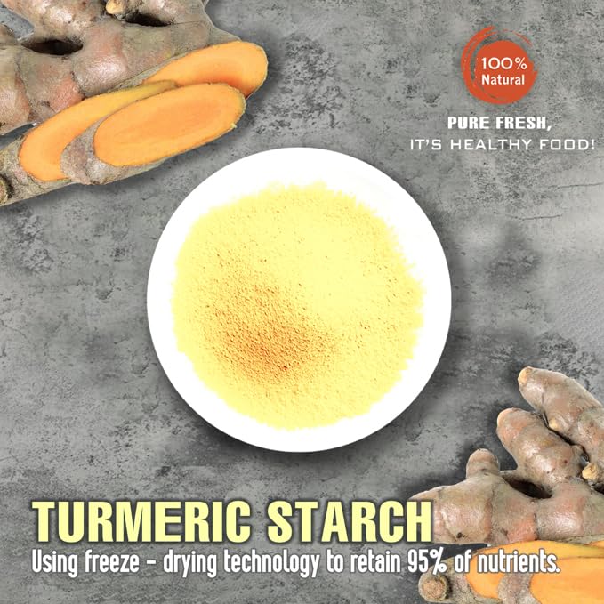Turmeric Starch 2.47 Oz (70G) Vietfarmfood: Freeze-Dried Extracted From 100% Pure, Sugar-Free. Used To Mix Mixed Drinks Fresh Fr