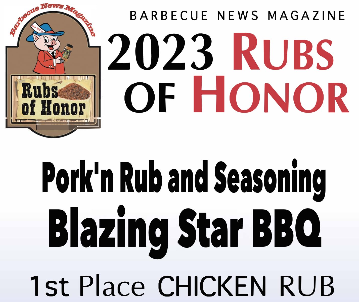 Blazing Star BBQ Porkn Rub & Seasoning Shaker Spice Mix, 13.7 Oz
