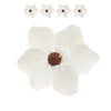 Global Sugar Art Poppy Anemone Sugar Cake Flowers, White, 4 Count by Chef Alan Tetreault