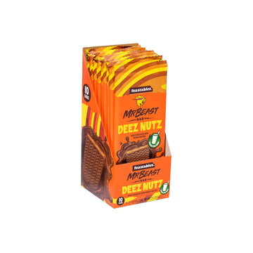 Feastables Mrbeast Milk Chocolate Bars With Peanut Butter - Deez Nuts - Made With Grass-Fed Milk Chocolate And Organic Cocoa. On