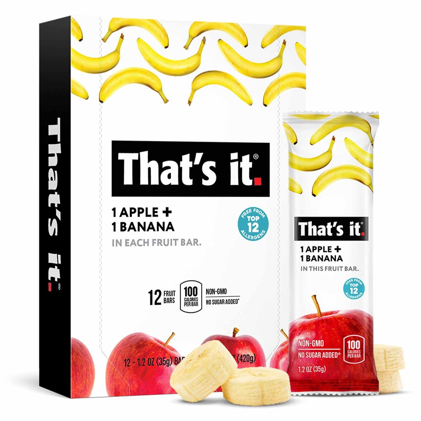 Thats it. Real Fruit Bar Variety, High Fiber, Vegan, Gluten Free, 36 Count (Mango, Cherry, Banana)