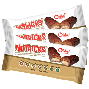 Gluten Free, Caramel Cookie Bars | No Tricks (3 Pack) | Vegan, Dairy Free, Peanut Free, Nut Free, Soy Free | by No Whey Foods