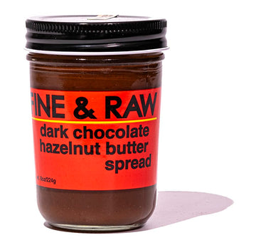Fine & Raw Hazelnut Butter Spread 8 Ounce - Clean Ingredients, Vegan, And Organic Hazelnut Spread (Dark Chocolate Hazelnut)
