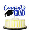 Palasasa Congrats Grad Cake Topper, 2024 Graduate Party Decorations (Blue 6.6Inch)