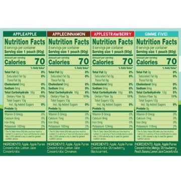 Gogo Squeez Applesauce, Apple, Cinnamon, Strawberry And Gimme Five (3.2 Oz., 32 Ct.)