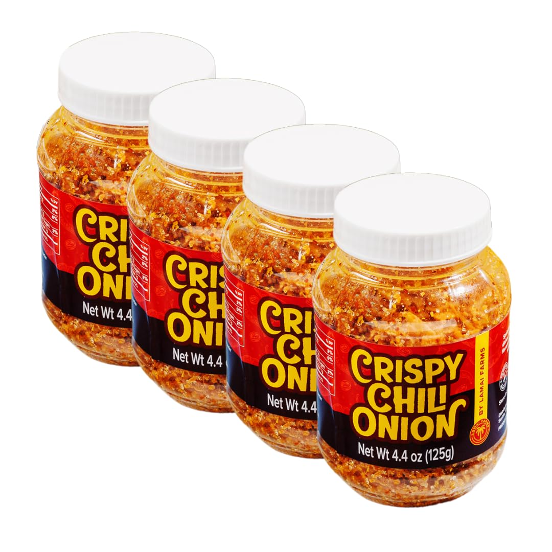 Lamai Farms Crispy Chili Onion - Vegan, Gluten-Free, Medium Spicy, 4.4 oz