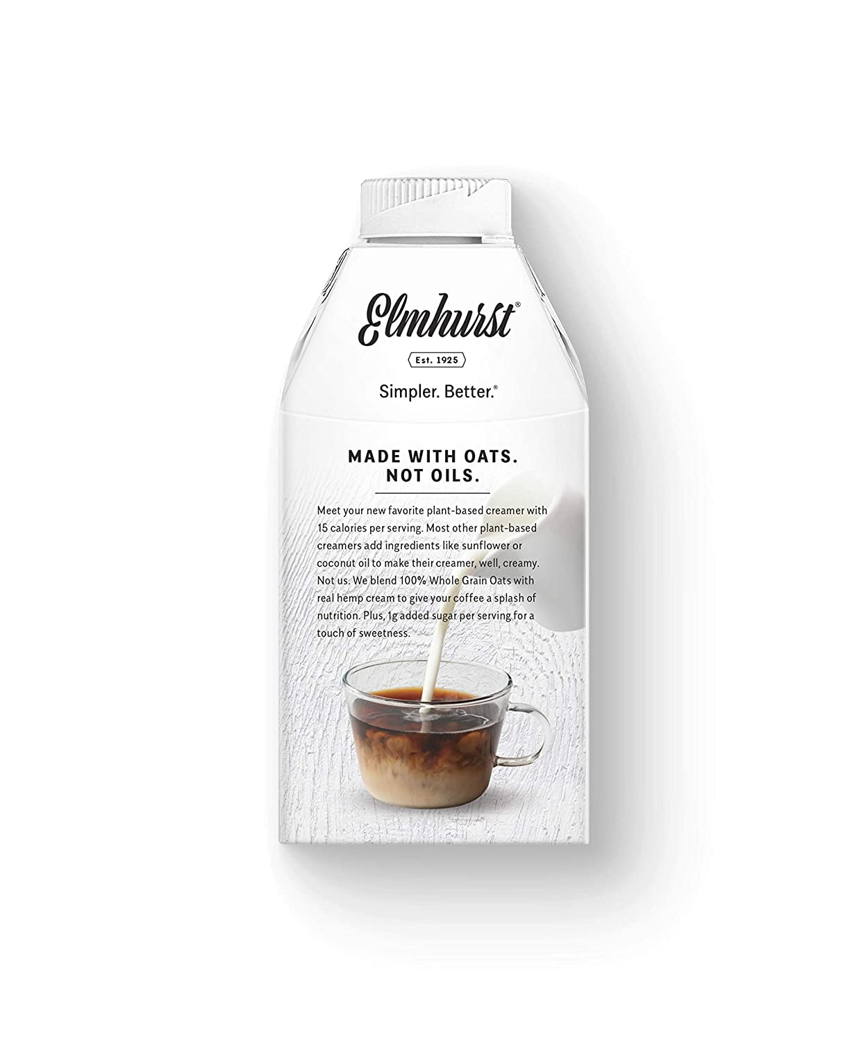 Elmhurst 1925 Chai Spice Oat Creamer - 16 Ounce (Pack of 6) Dairy-Free, Vegan, Kosher, Low Sugar, Shelf Stable Creamer Made with