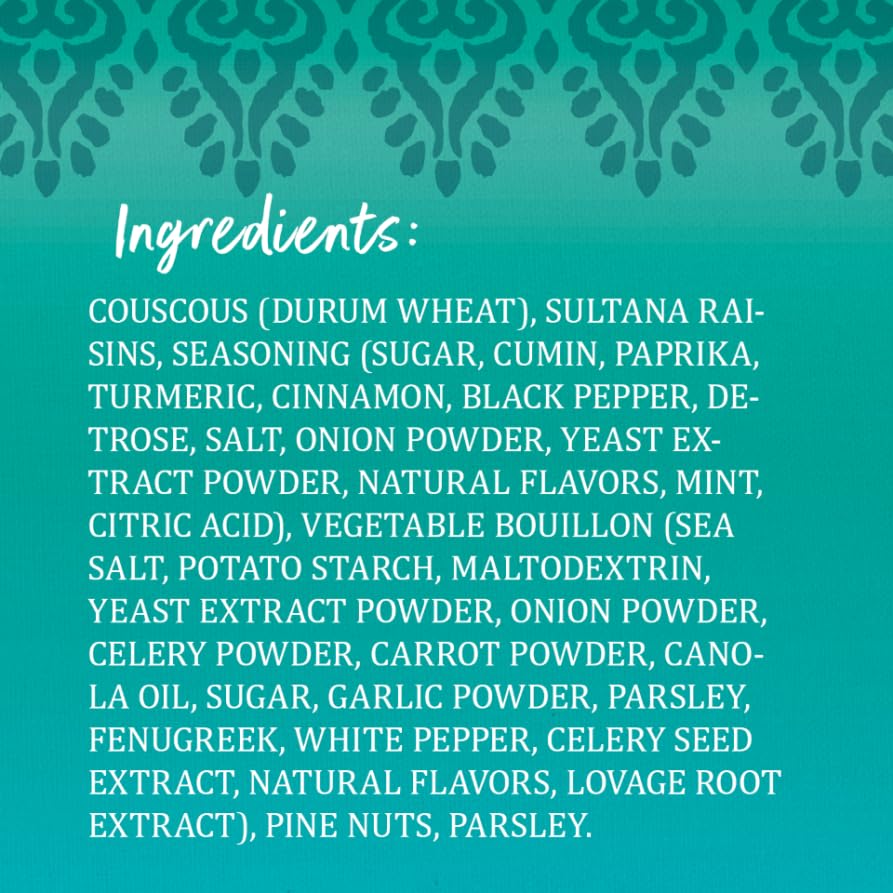 Al' Fez Authentic Moroccan Spiced Couscous, 7 Oz (Pack of 1) No Artificial Flavors, Vegan, Vegetarian