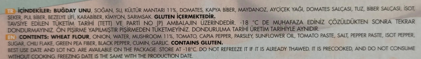 Pidemiss Vegan Lahmacun Lahmajun 5Pcs 500G