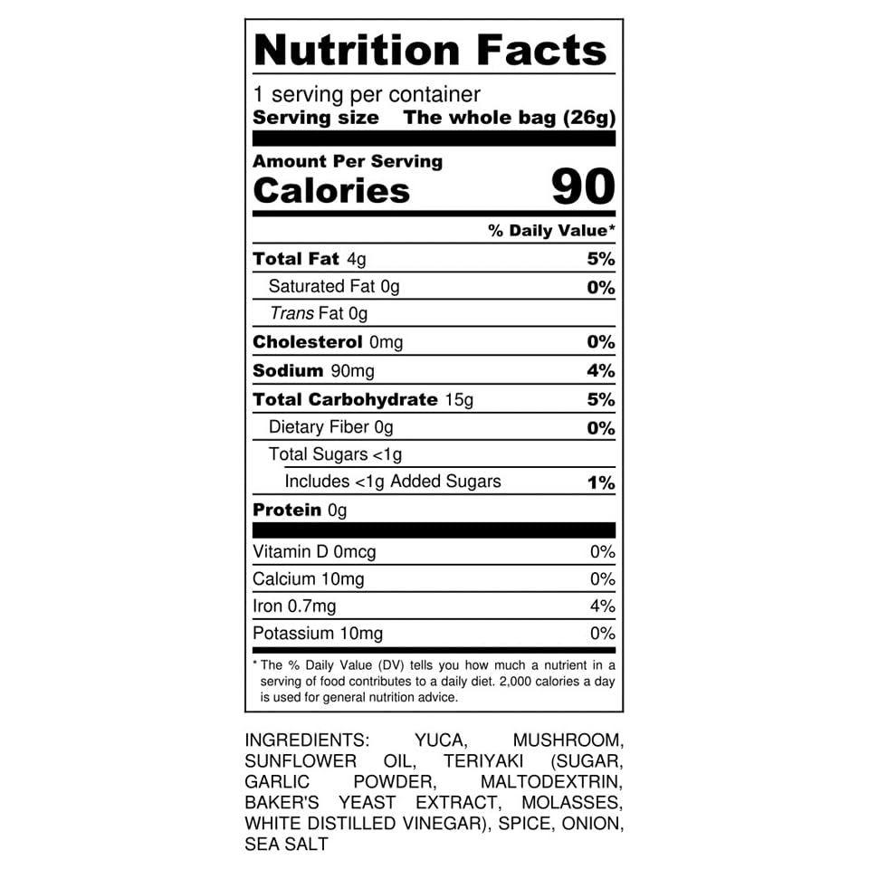 SNACKLINS Plant Based Crisps, Teriyaki Flavor, Vegan, Gluten Free, 0.9oz Bag (Pack of 6)
