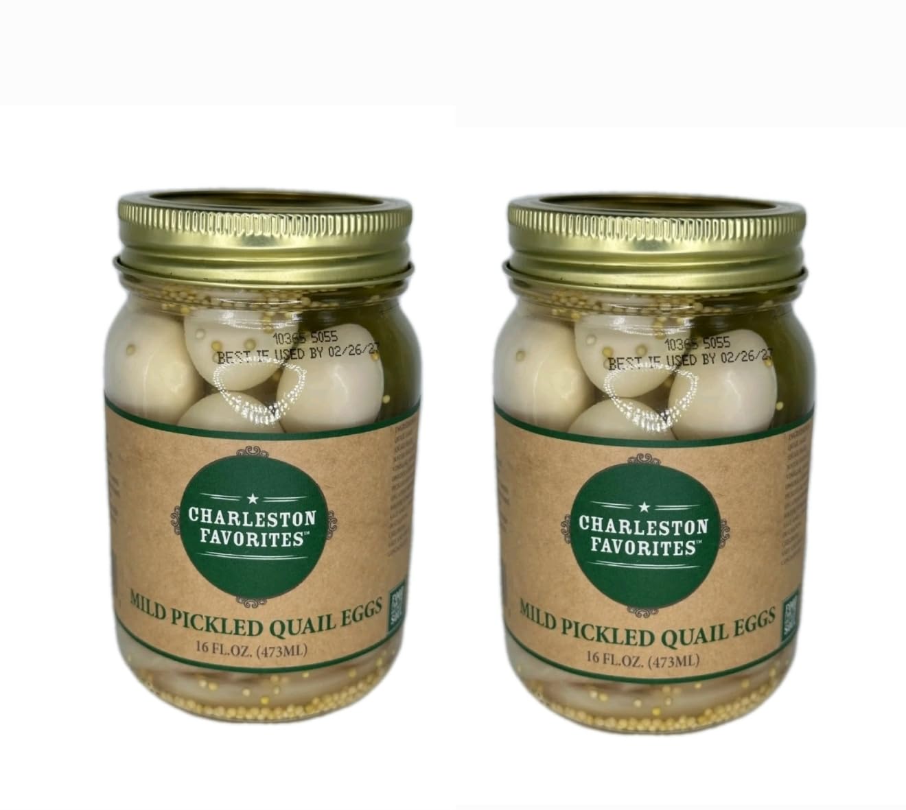 Generic Mild Pickled Quail Eggs, 16 fl oz, Pack of 2