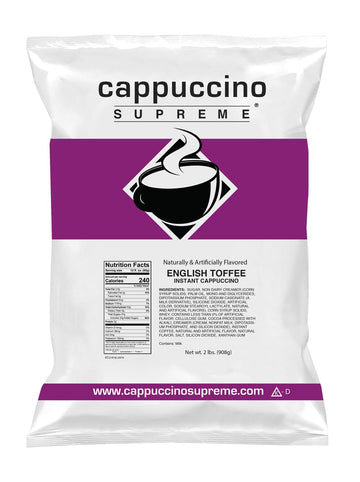 Cappuccino Supreme English Toffee Instant Cappuccino Mix 6 X 2 Lbs